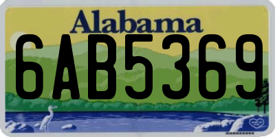 AL license plate 6AB5369