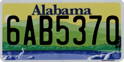 AL license plate 6AB5370