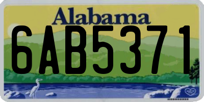 AL license plate 6AB5371