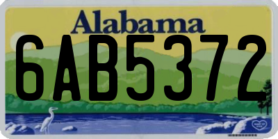 AL license plate 6AB5372