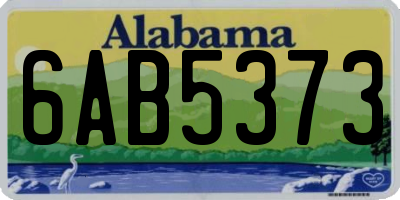 AL license plate 6AB5373