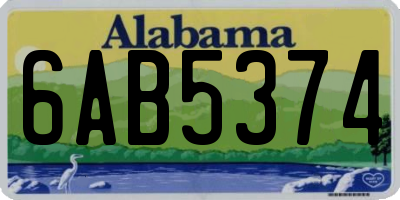 AL license plate 6AB5374