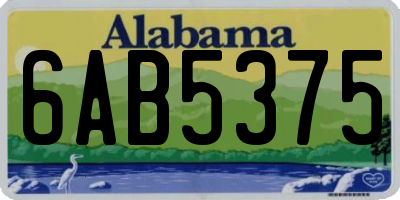 AL license plate 6AB5375