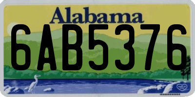 AL license plate 6AB5376