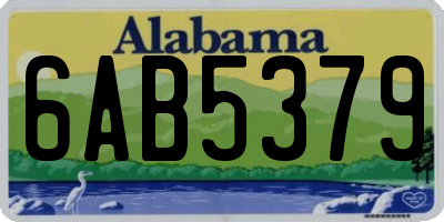 AL license plate 6AB5379