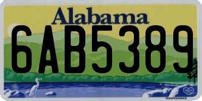 AL license plate 6AB5389