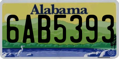 AL license plate 6AB5393