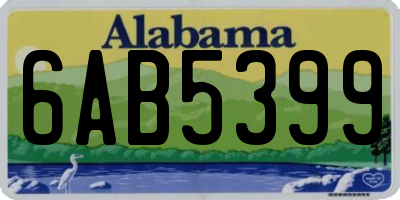 AL license plate 6AB5399