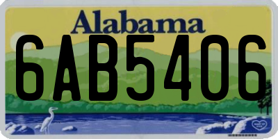 AL license plate 6AB5406