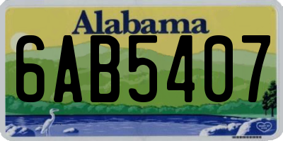 AL license plate 6AB5407