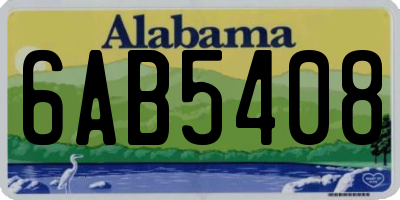 AL license plate 6AB5408
