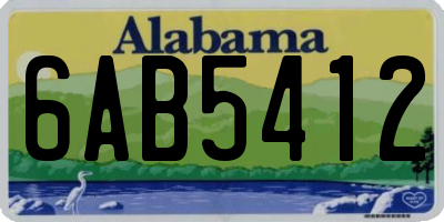 AL license plate 6AB5412