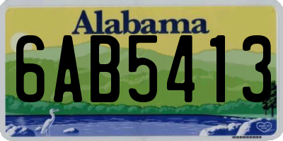 AL license plate 6AB5413