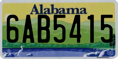 AL license plate 6AB5415