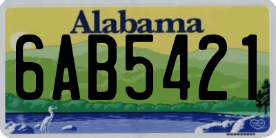 AL license plate 6AB5421