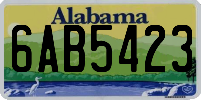 AL license plate 6AB5423
