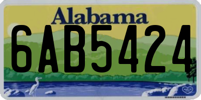AL license plate 6AB5424