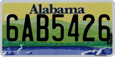 AL license plate 6AB5426