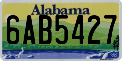 AL license plate 6AB5427