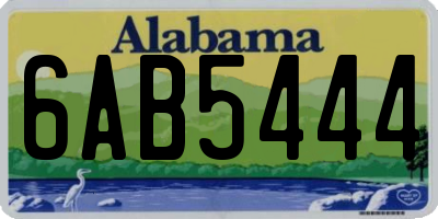 AL license plate 6AB5444