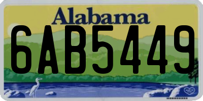 AL license plate 6AB5449