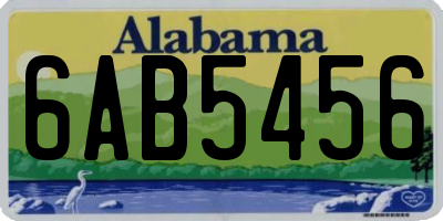 AL license plate 6AB5456