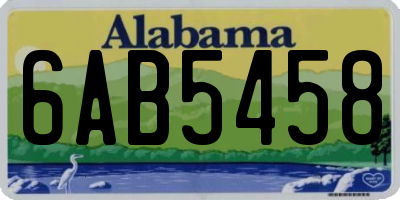 AL license plate 6AB5458