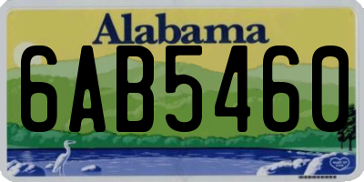 AL license plate 6AB5460