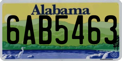 AL license plate 6AB5463