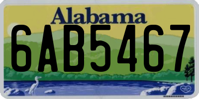 AL license plate 6AB5467