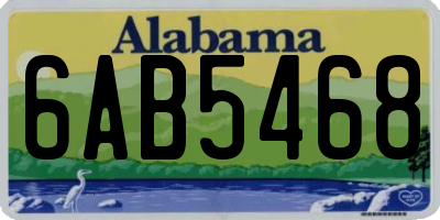 AL license plate 6AB5468