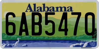 AL license plate 6AB5470