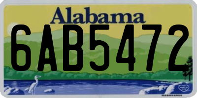 AL license plate 6AB5472
