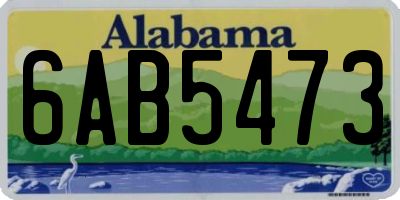AL license plate 6AB5473