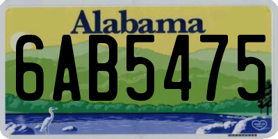 AL license plate 6AB5475