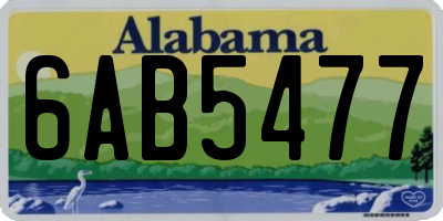 AL license plate 6AB5477