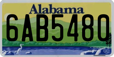 AL license plate 6AB5480