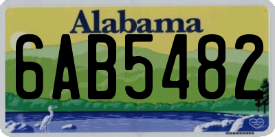 AL license plate 6AB5482