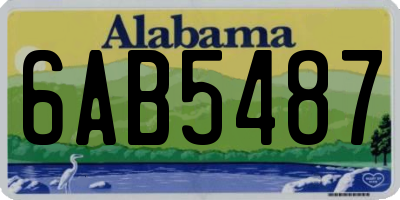 AL license plate 6AB5487