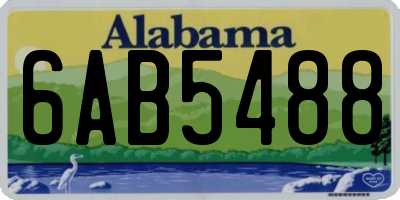 AL license plate 6AB5488