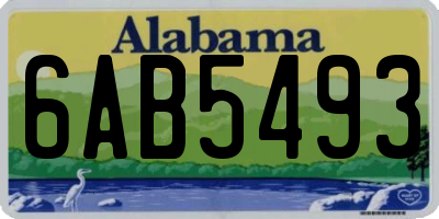 AL license plate 6AB5493