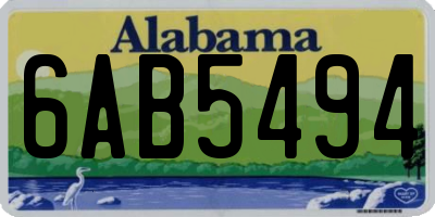 AL license plate 6AB5494