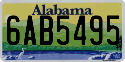 AL license plate 6AB5495