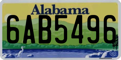 AL license plate 6AB5496