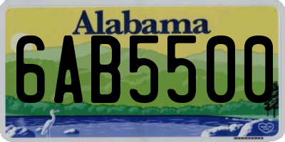 AL license plate 6AB5500