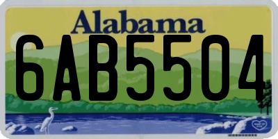 AL license plate 6AB5504