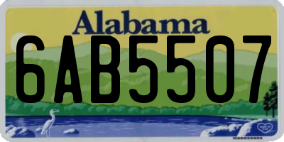 AL license plate 6AB5507