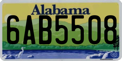 AL license plate 6AB5508