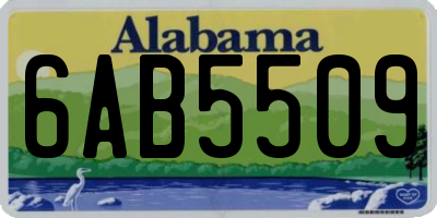 AL license plate 6AB5509