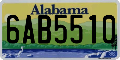 AL license plate 6AB5510